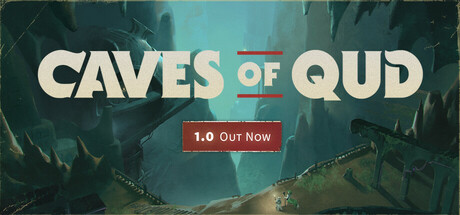 caves of qud logo saying 1.0 is now out