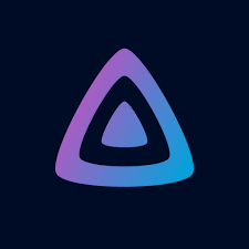 two purple-blue triangles